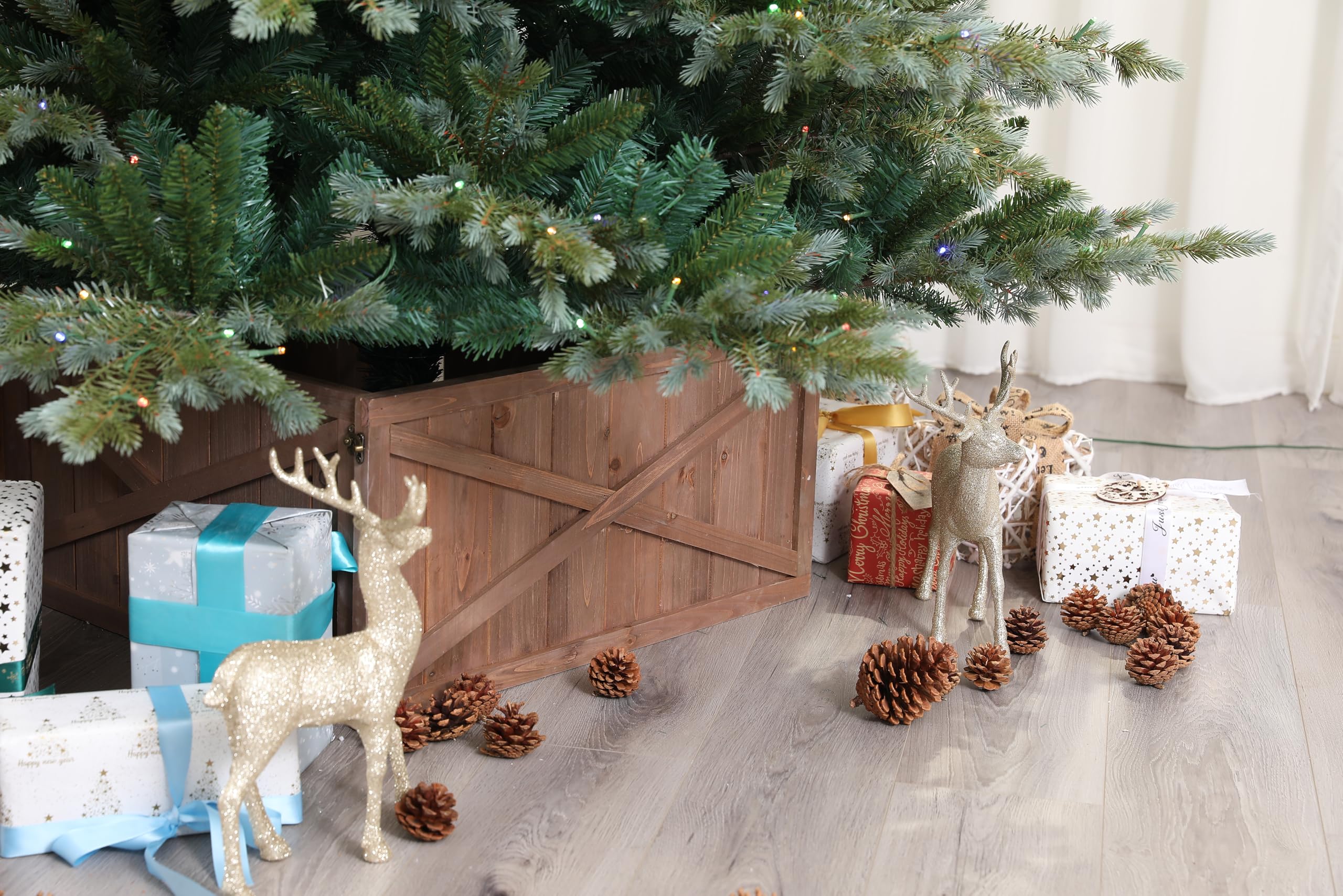 X Wooden Box Christmas Tree Collar