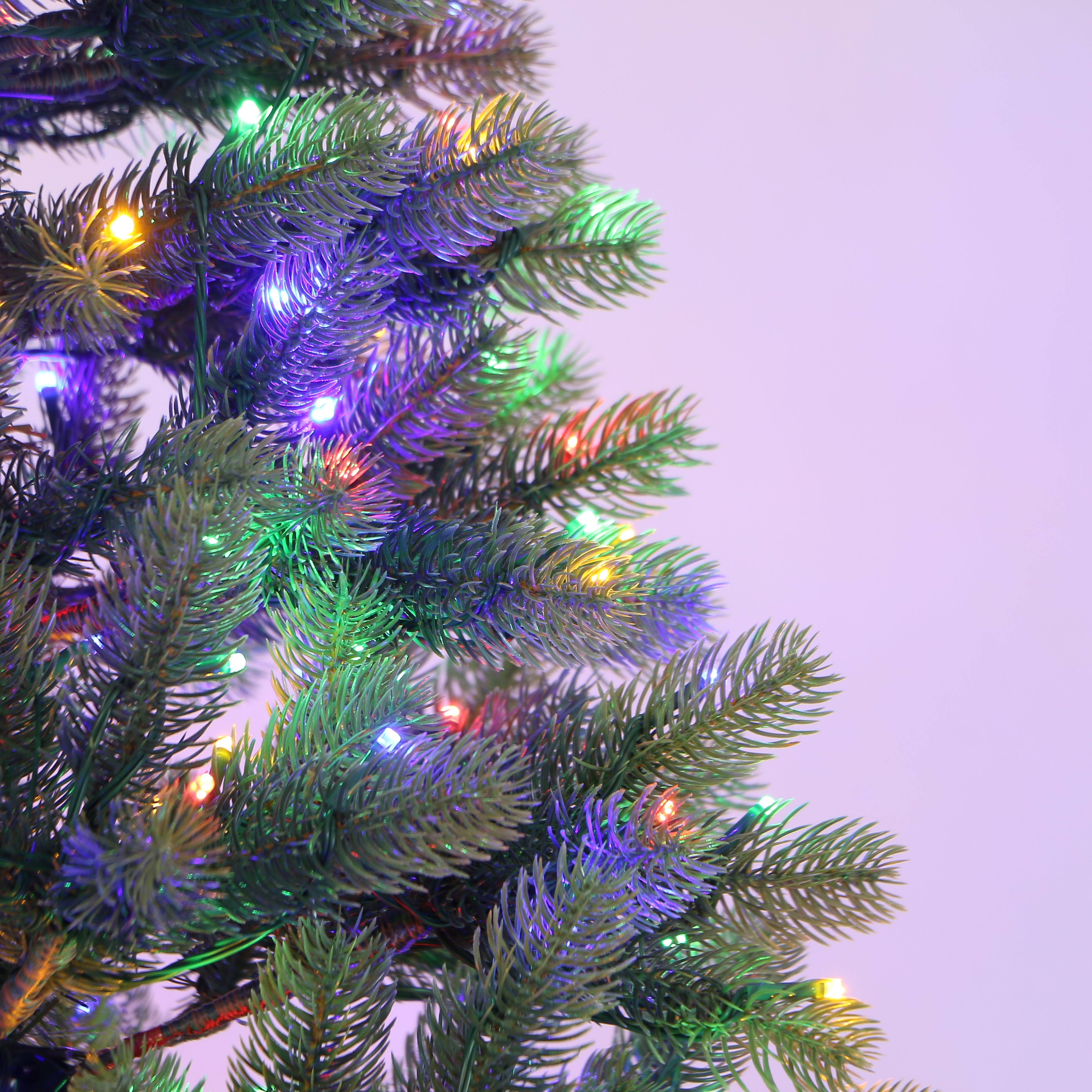 The Most Realistic White Spruce Christmas Tree Slim Shape, 100% Realistic PE, Pre-lit with Dual Color LED Lights