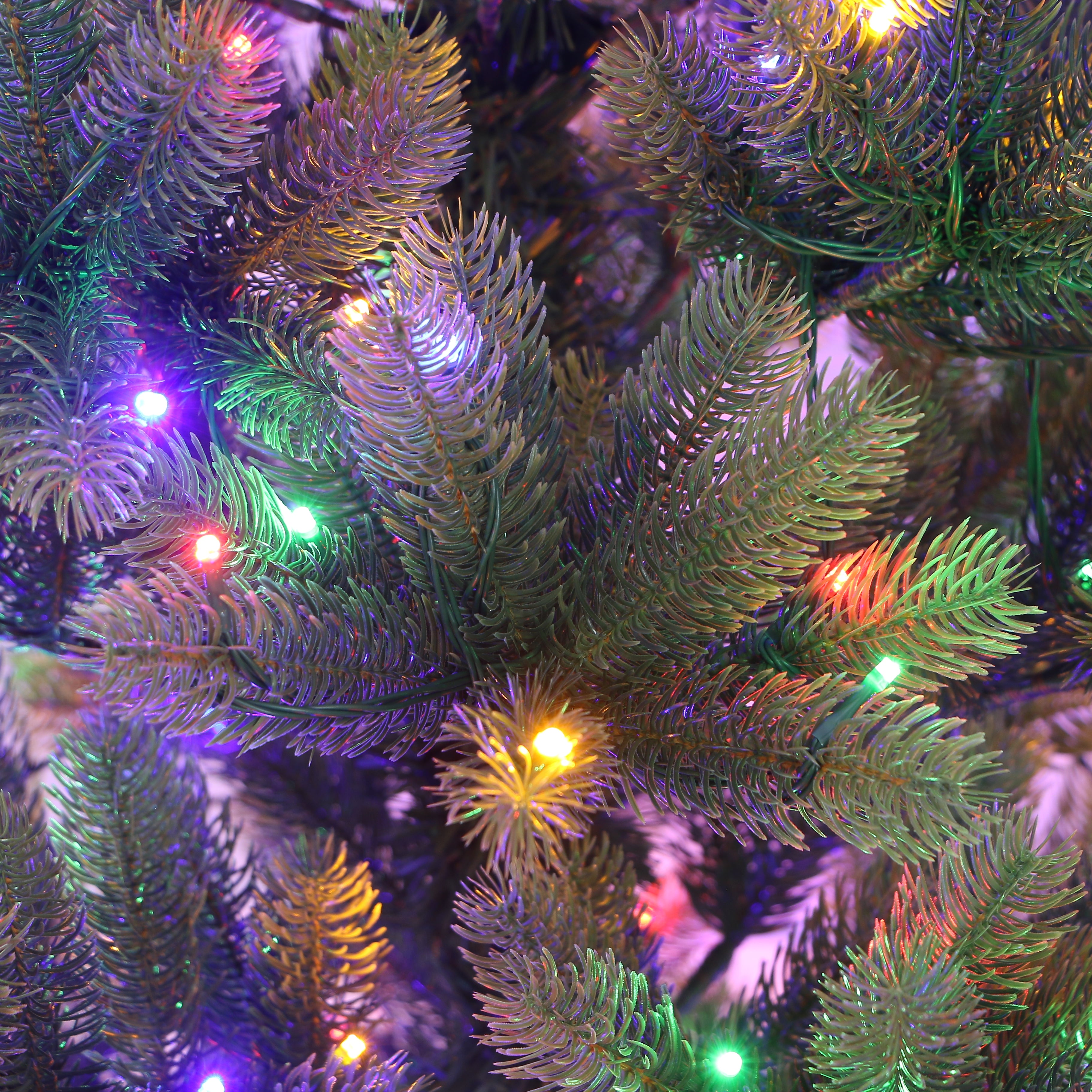 The Most Realistic White Spruce Christmas Tree Slim Shape, 100% Realistic PE, Pre-lit with Dual Color LED Lights