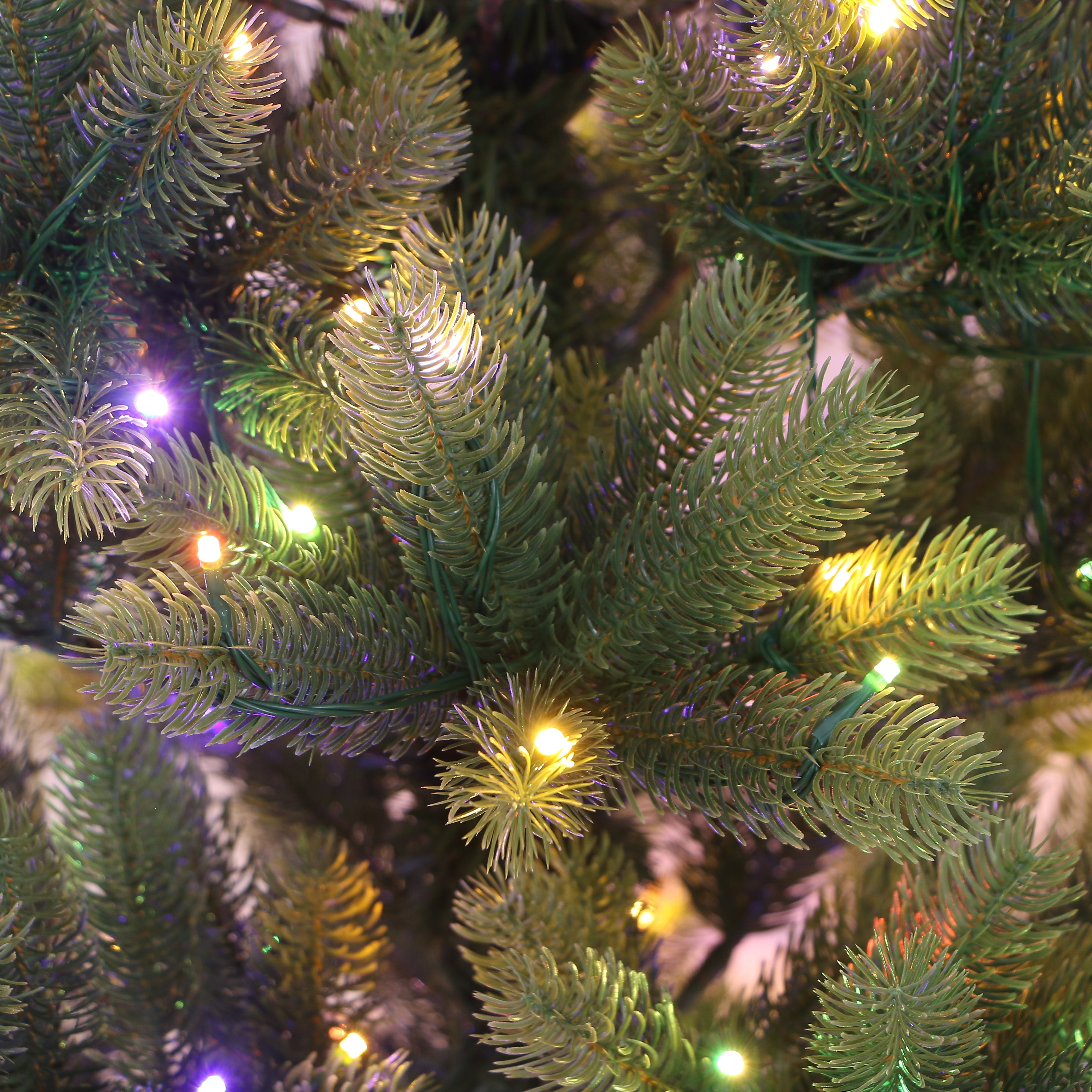 The Most Realistic White Spruce Christmas Tree Slim Shape, 100% Realistic PE, Pre-lit with Dual Color LED Lights