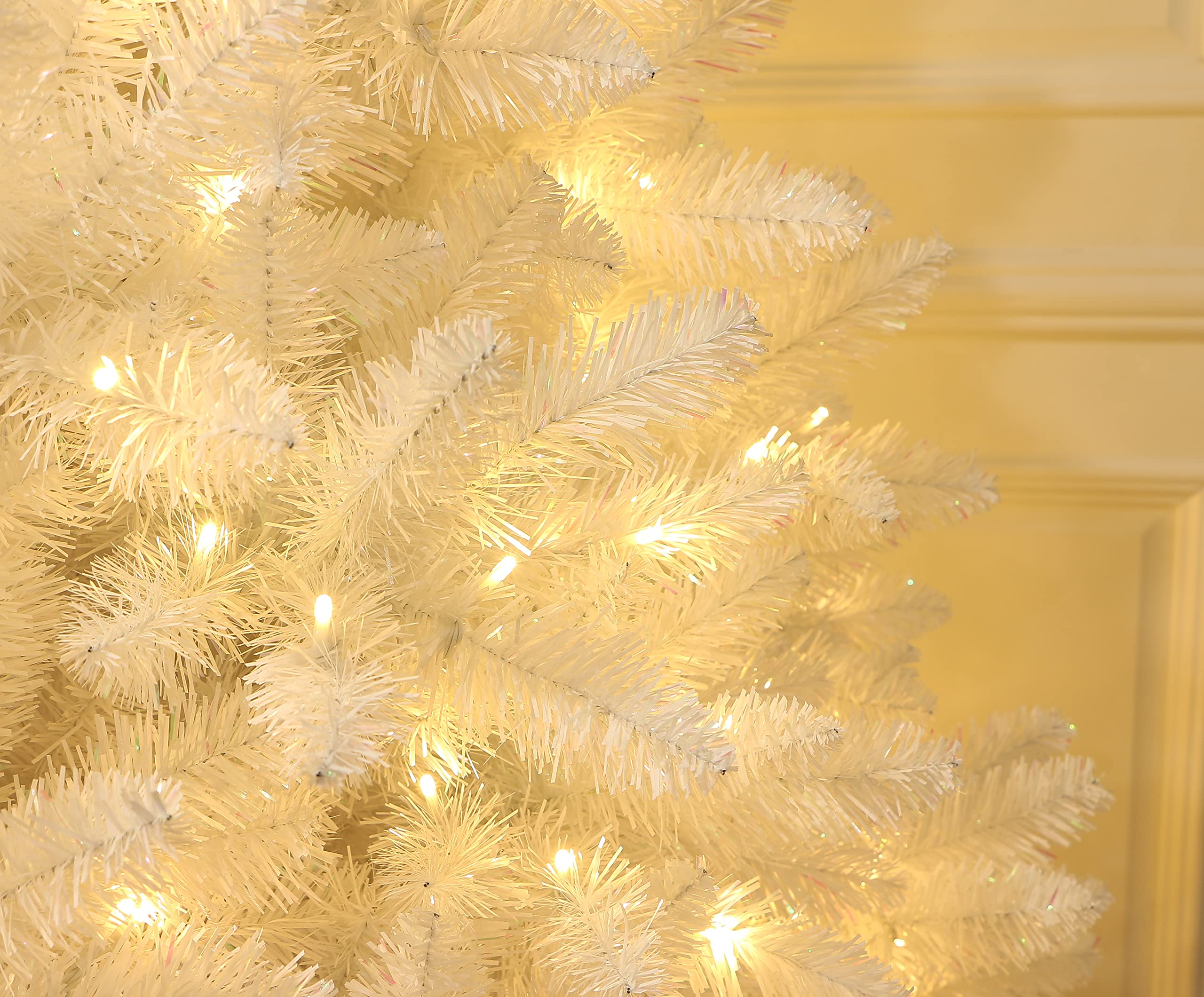 Sparkle White Christmas Tree with LED Light Full Shape