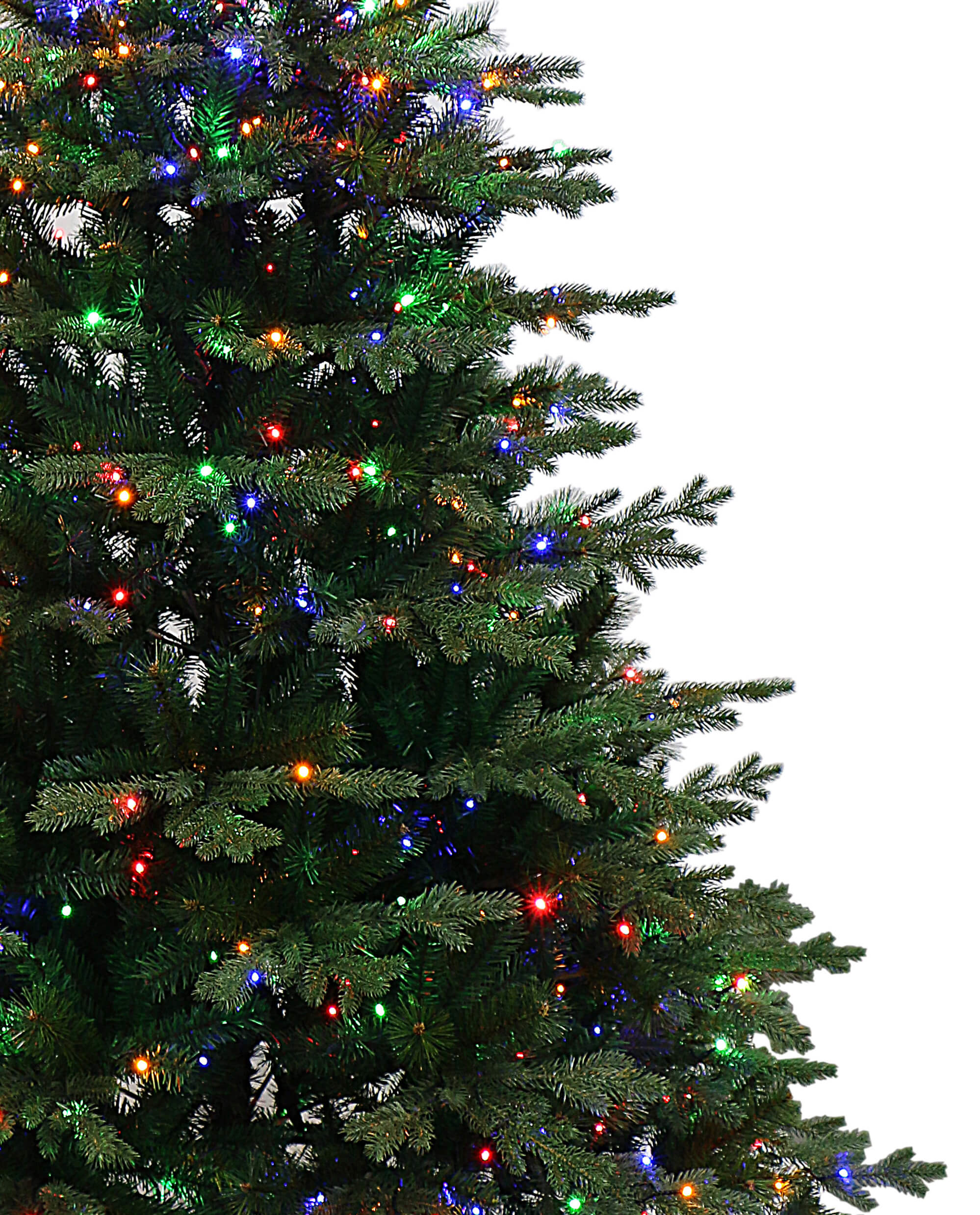 European Balsam Fir Artificial Christmas Tree Pre-lit with Dual Color LED Lights