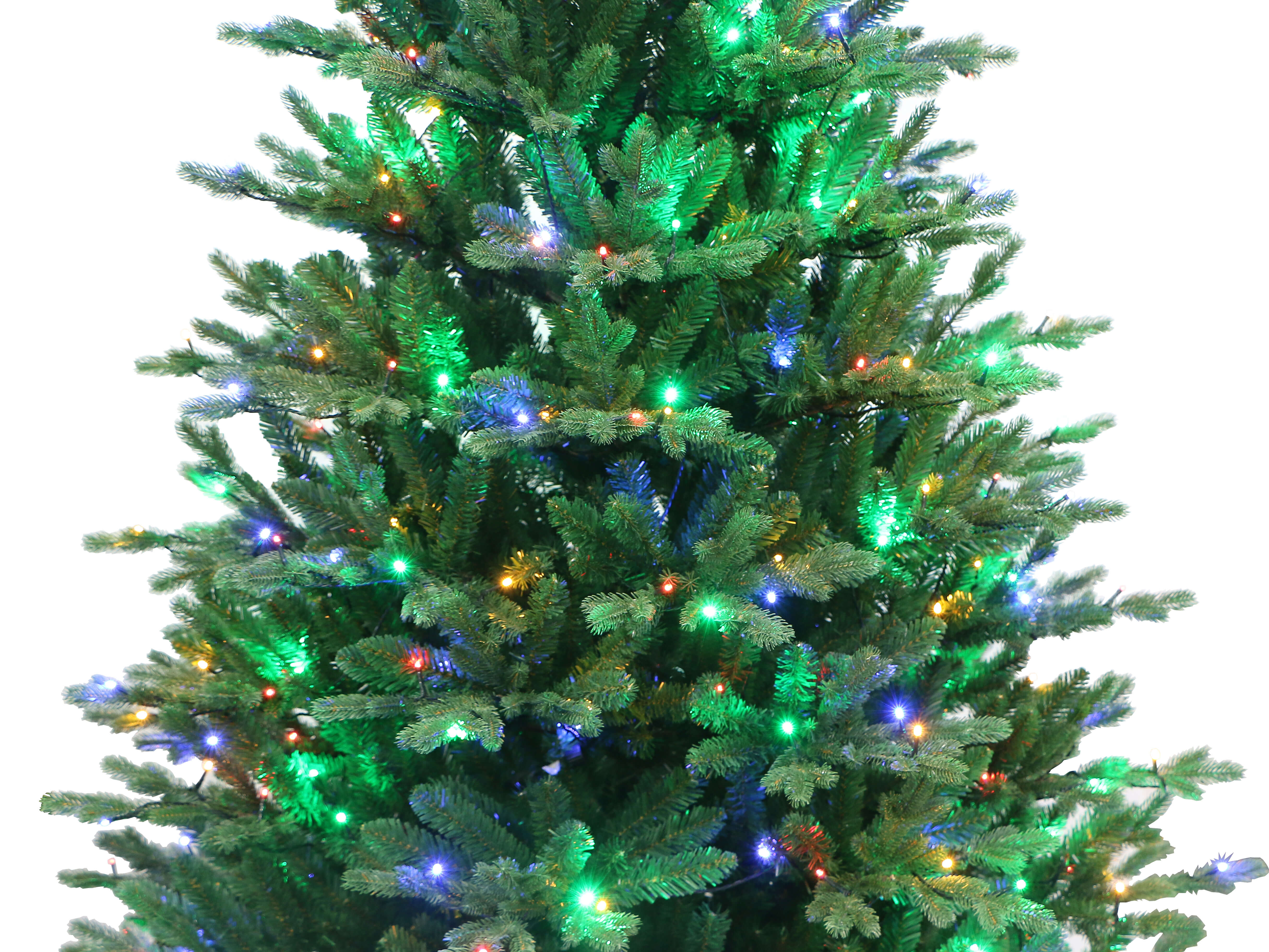Forest Green Pine Christmas tree Pre-lit with Dual-color LED lights