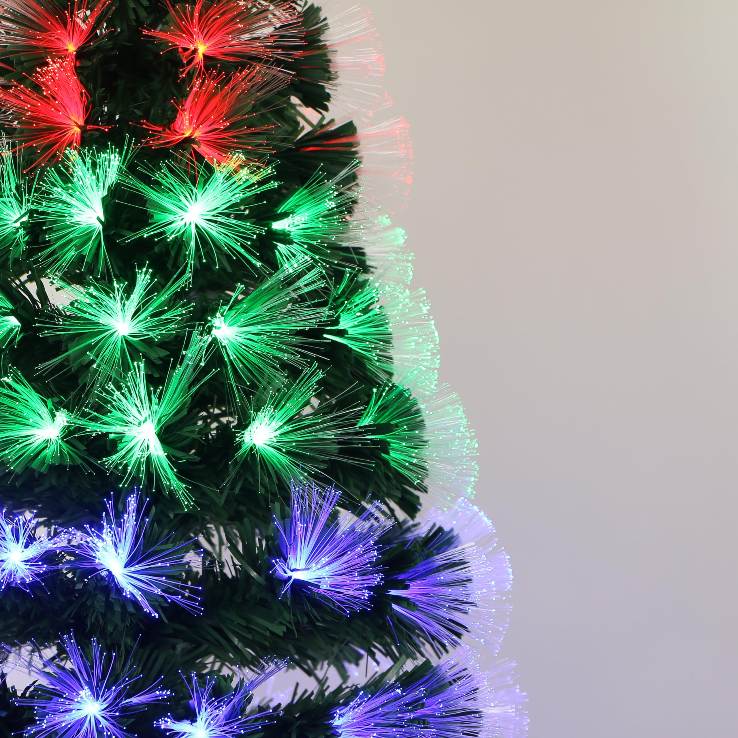 Remote Control RGB LED Pre-Lit Artificial Christmas Tree with Star Topper
