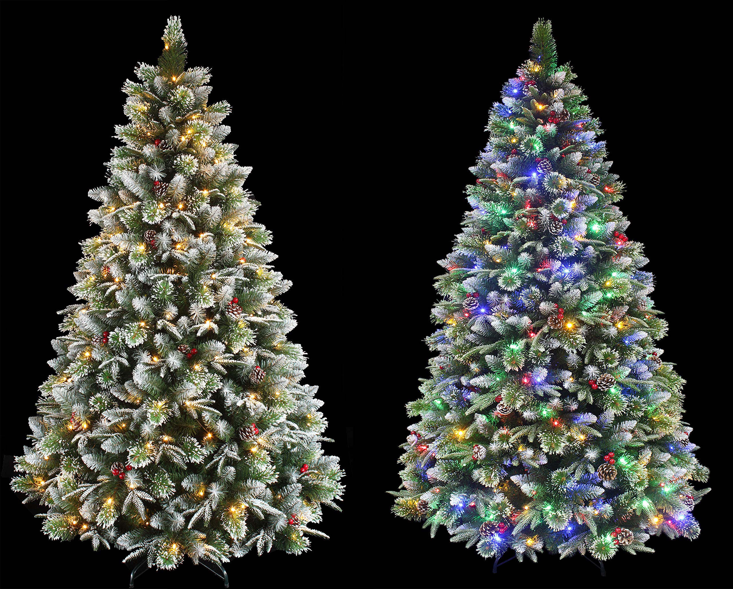 Super Full Flocked Pine Christmas Tree