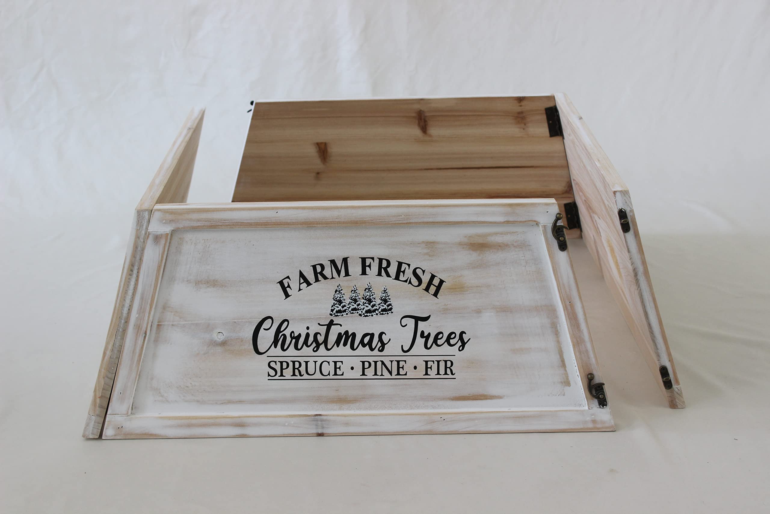 Whitewash Wooden Christmas Tree Box/Tree Collar