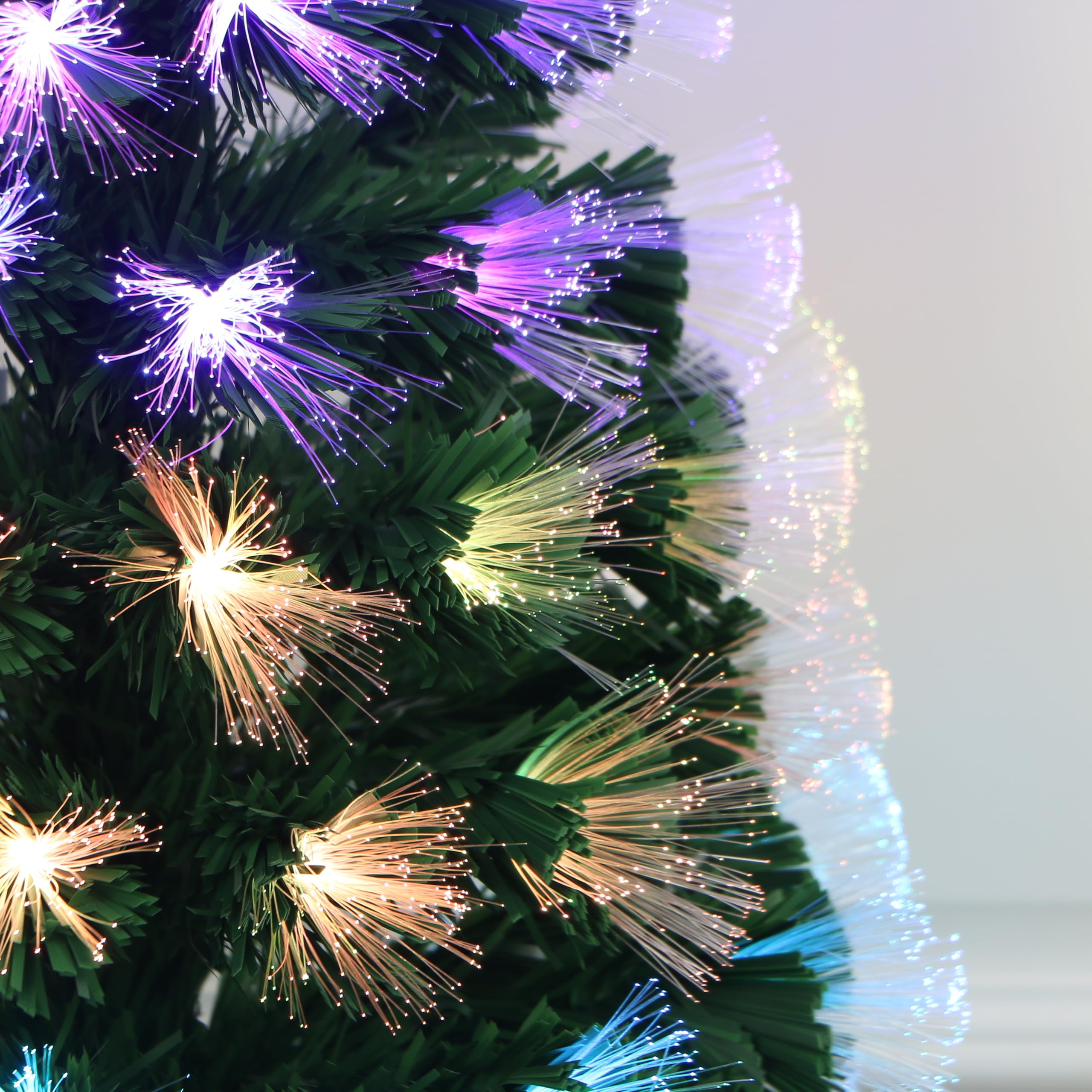 Remote Control RGB LED Pre-Lit Artificial Christmas Tree with Star Topper