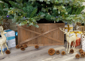 X Wooden Box Christmas Tree Collar