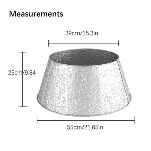 Embossed Round Metal Christmas Tree Collar