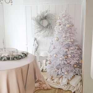 Sparkle White Christmas Tree with LED Light Full Shape