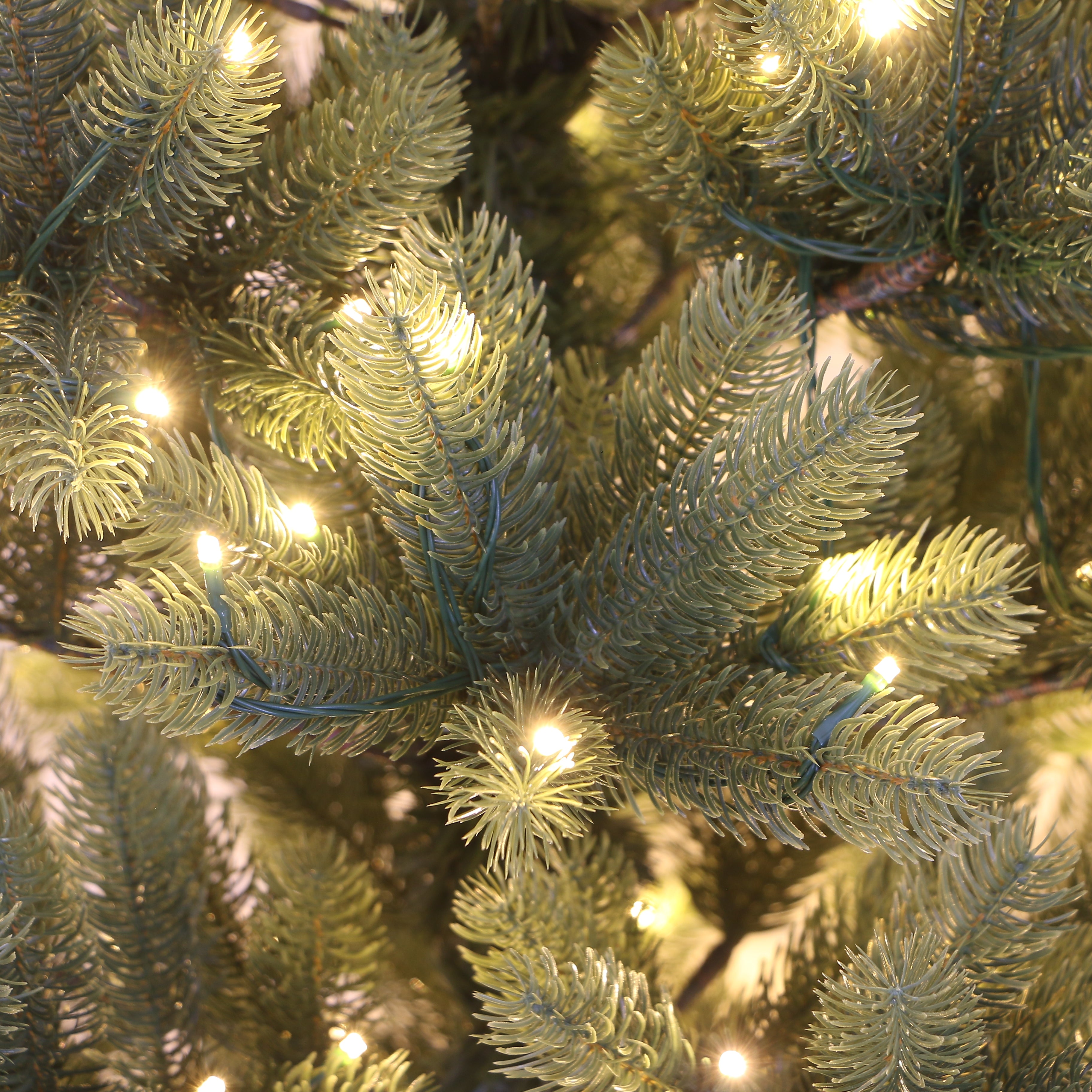 The Most Realistic White Spruce Christmas Tree Slim Shape, 100% Realistic PE, Pre-lit with Dual Color LED Lights