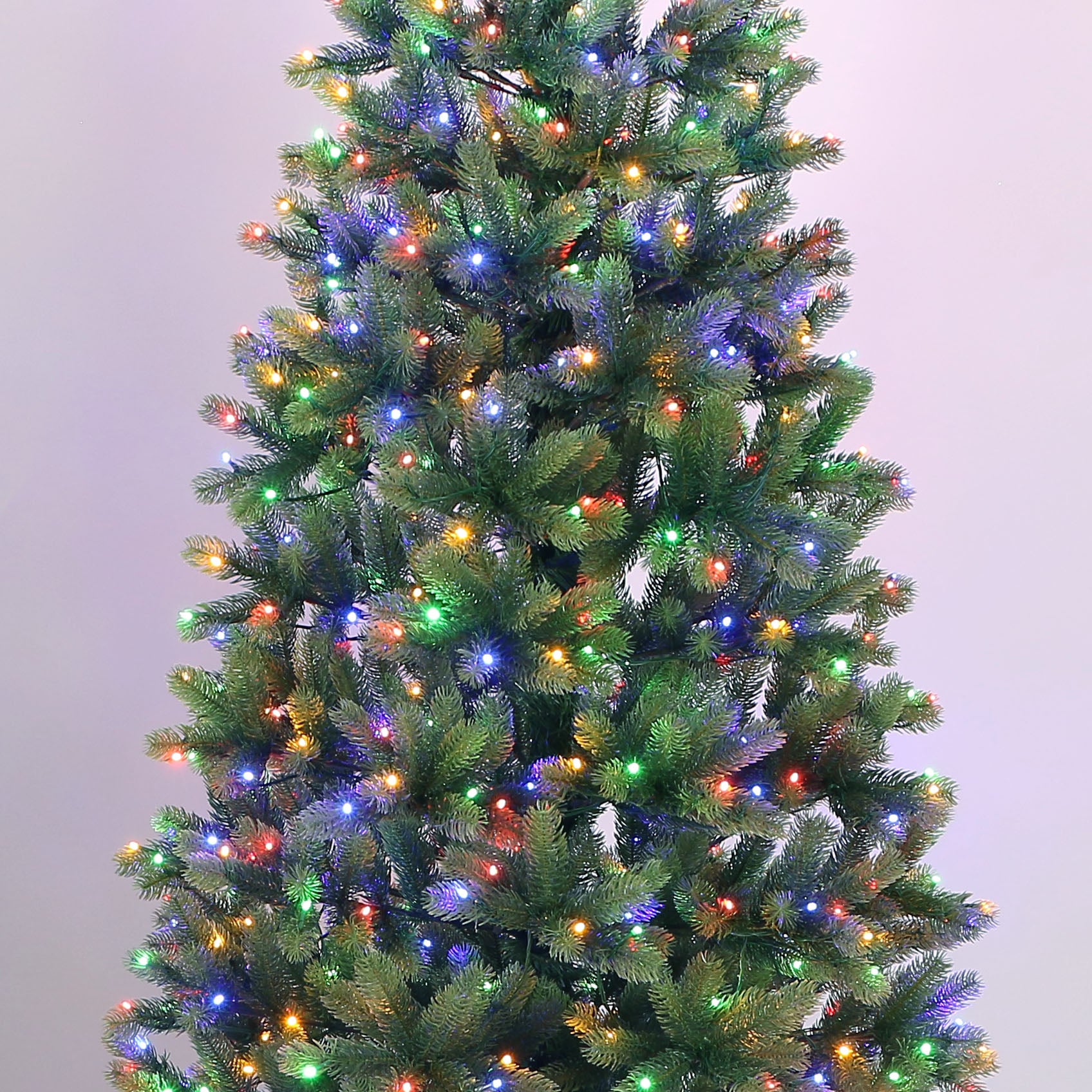 The Most Realistic White Spruce Christmas Tree Slim Shape, 100% Realistic PE, Pre-lit with Dual Color LED Lights