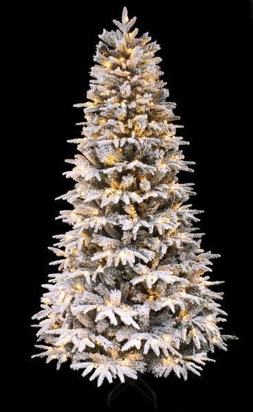 Snowy Forest Spruce Flocked Artificial Christmas Tree Pre-lit