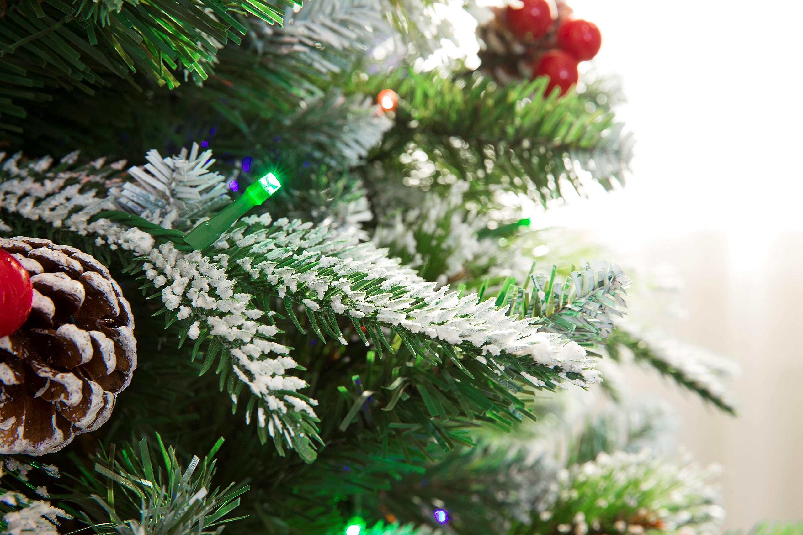 Super Full Flocked Pine Christmas Tree