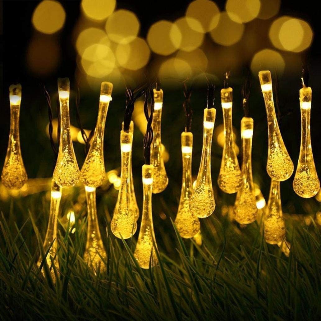 Teardrop Warm White LED String Light for Indoor and Outdoor Home Decoration