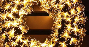 LED Fiber Optic Christmas Wreath