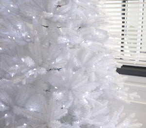 Realistic White Christmas Tree Pre-lit With Color-changing LED lights