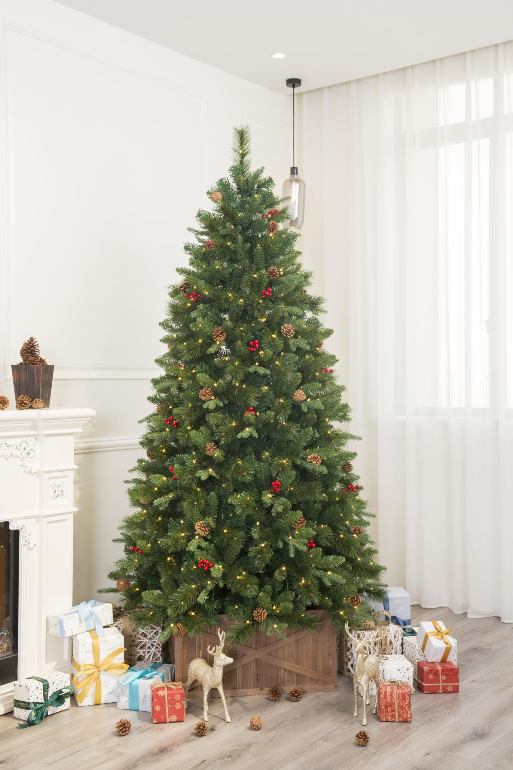 Slim Scotch Pine Christmas Tree Pre-lit