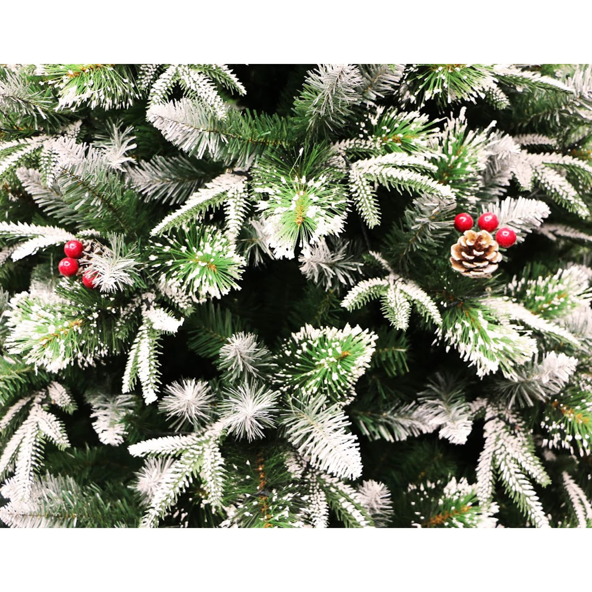 Super Full Flocked Pine Christmas Tree