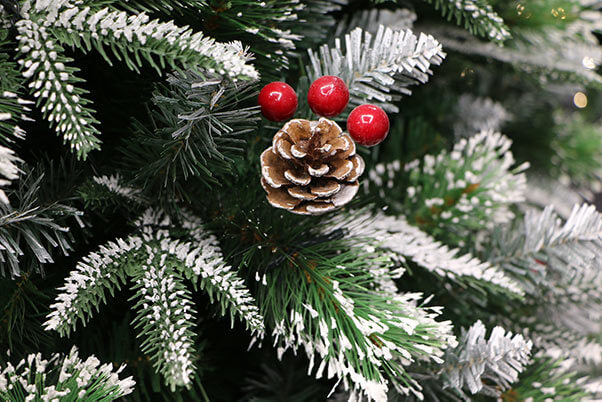 Super Full Flocked Pine Christmas Tree Unlit